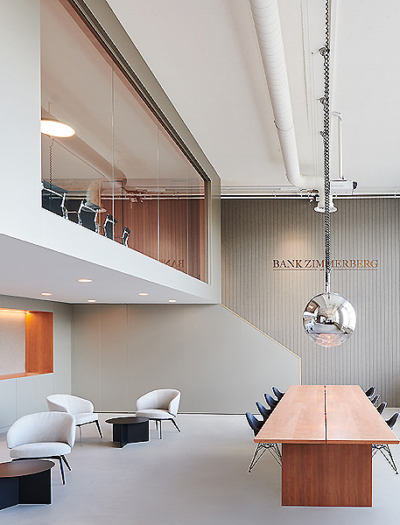 Bank Zimmerberg in Seehallen Horgen von Mint Architecture