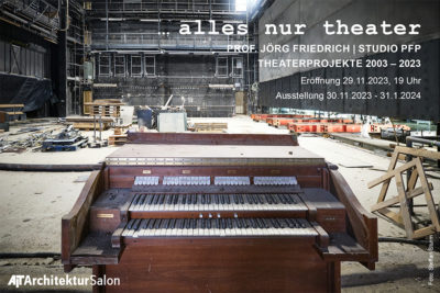 Ausstellung “… alles nur theater” von PROF. JÖRG FRIEDRICH | STUDIO PFP – im AIT-ArchitekturSalon Hamburg