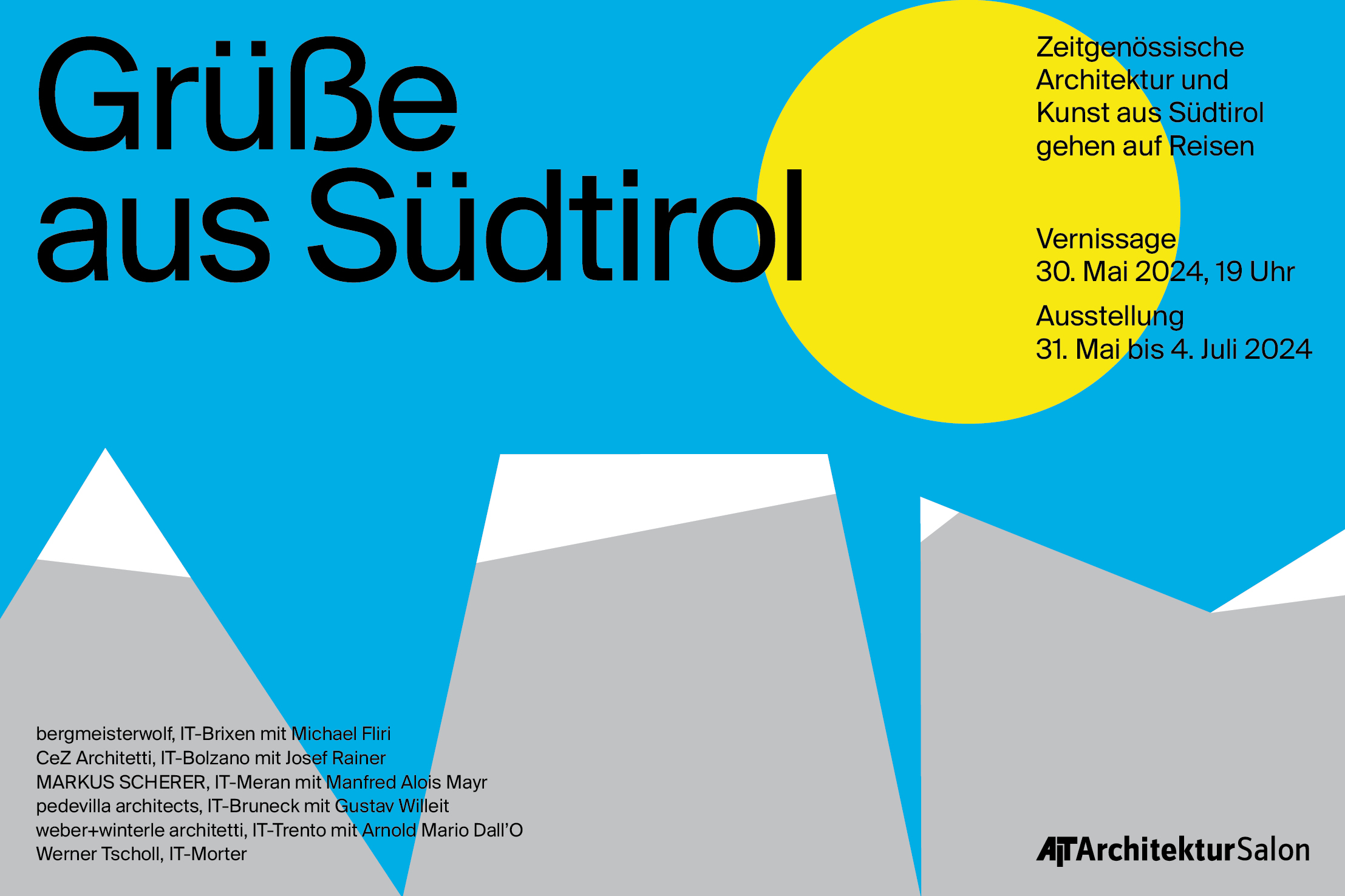 Ausstellung "Grüße aus Südtirol! - Zeitgenössische Architektur und Kunst aus Südtirol gehen auf Reisen" - im AIT-ArchitekturSalon Hamburg