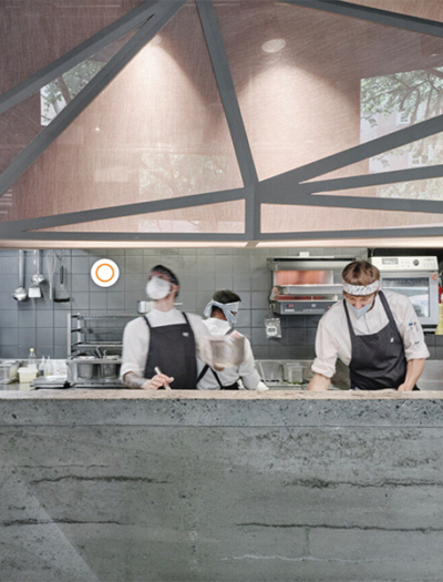 Restaurant in Wien von Büro KLK