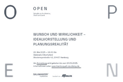 O P E N – Debatte zu Architektur, Stadt und Land – in Hamburg
