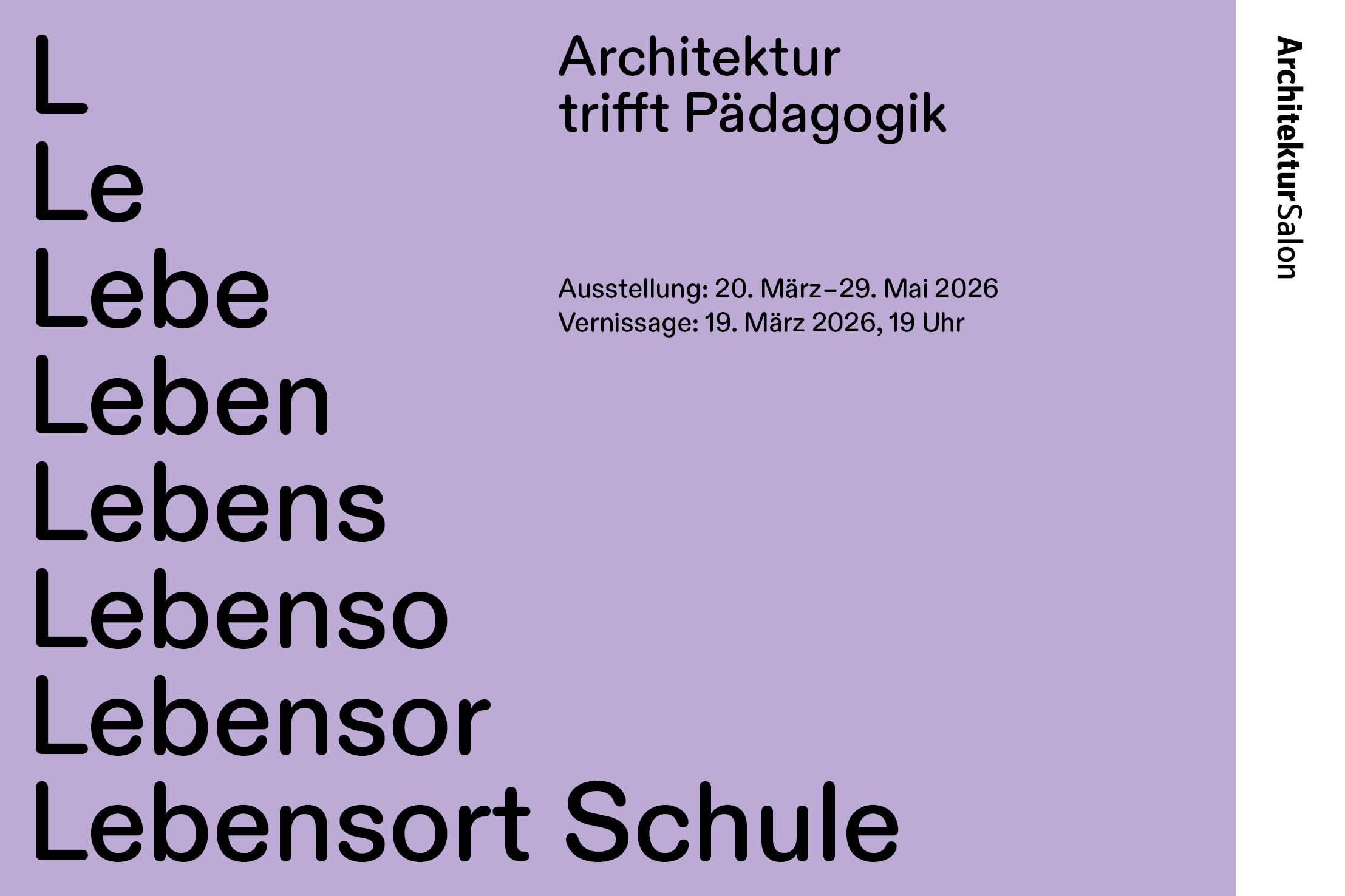 Ausstellung “Lebensort Schule – Architektur trifft Pädagogik”