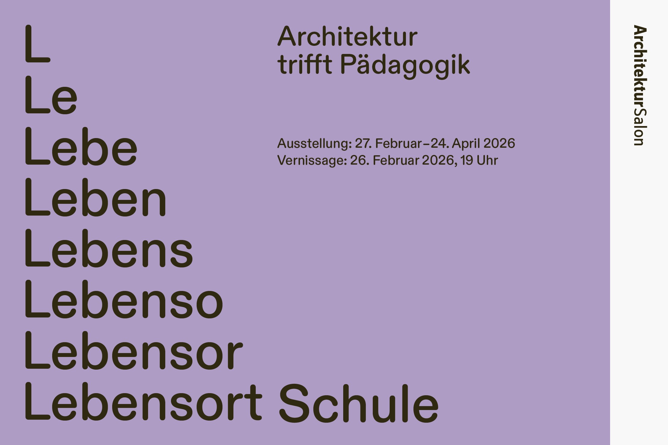 Ausstellung “Lebensort Schule – Architektur trifft Pädagogik”