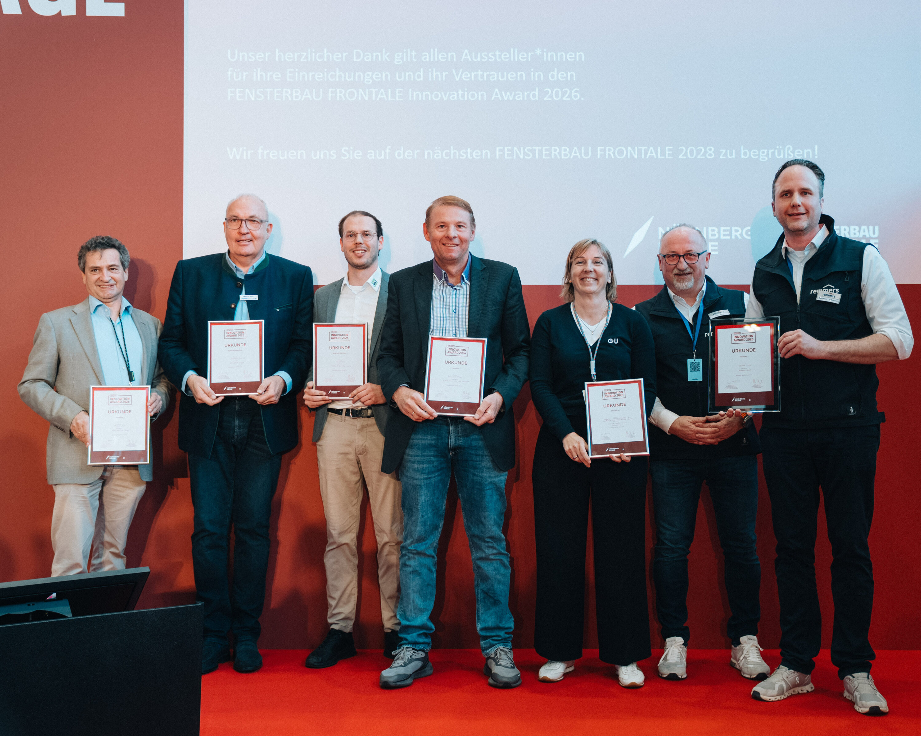 FENSTERBAU FRONTALE Innovation Award 2026 | Preisträger*innen