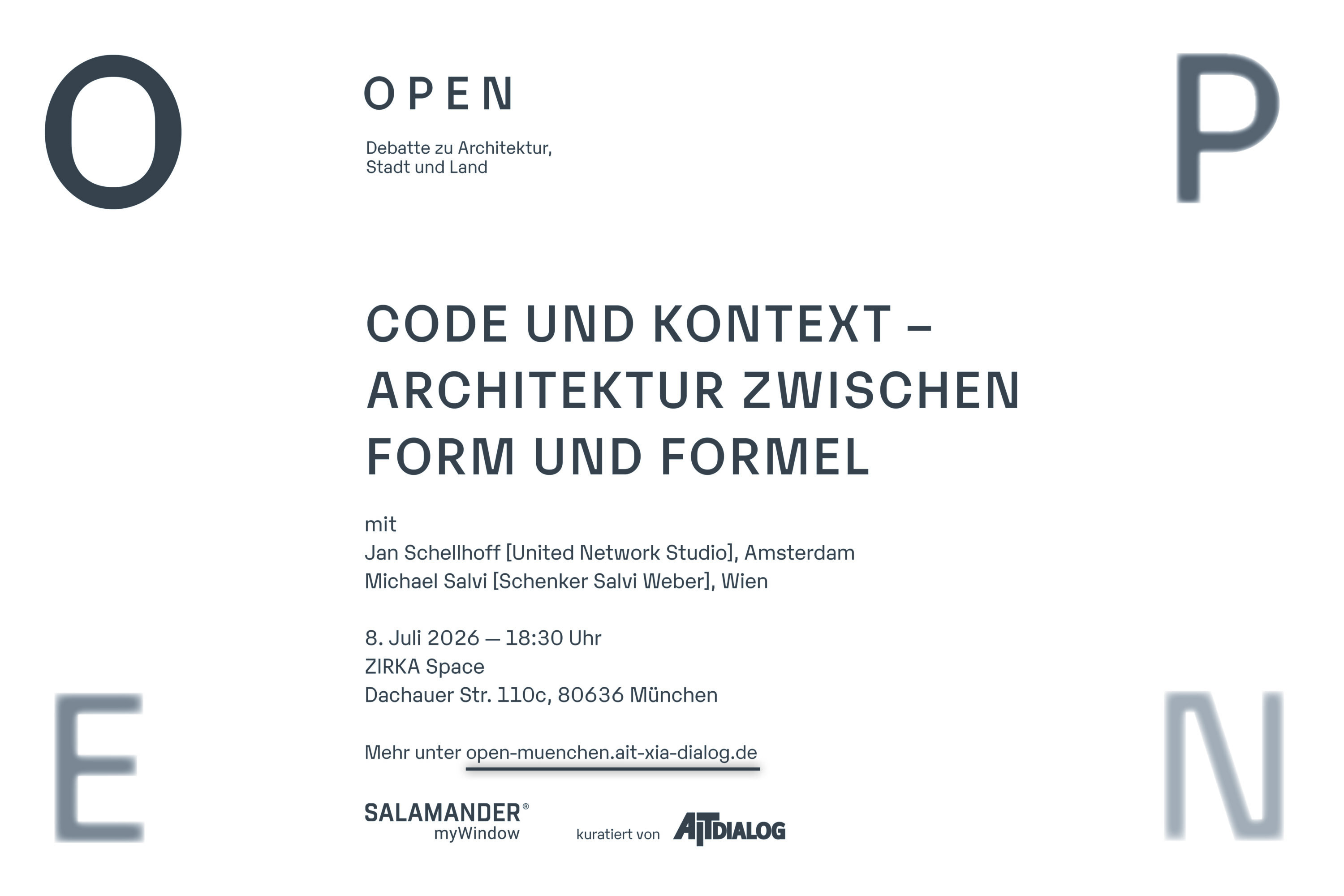 O P E N – Debatte zu Architektur, Stadt und Land – in München
