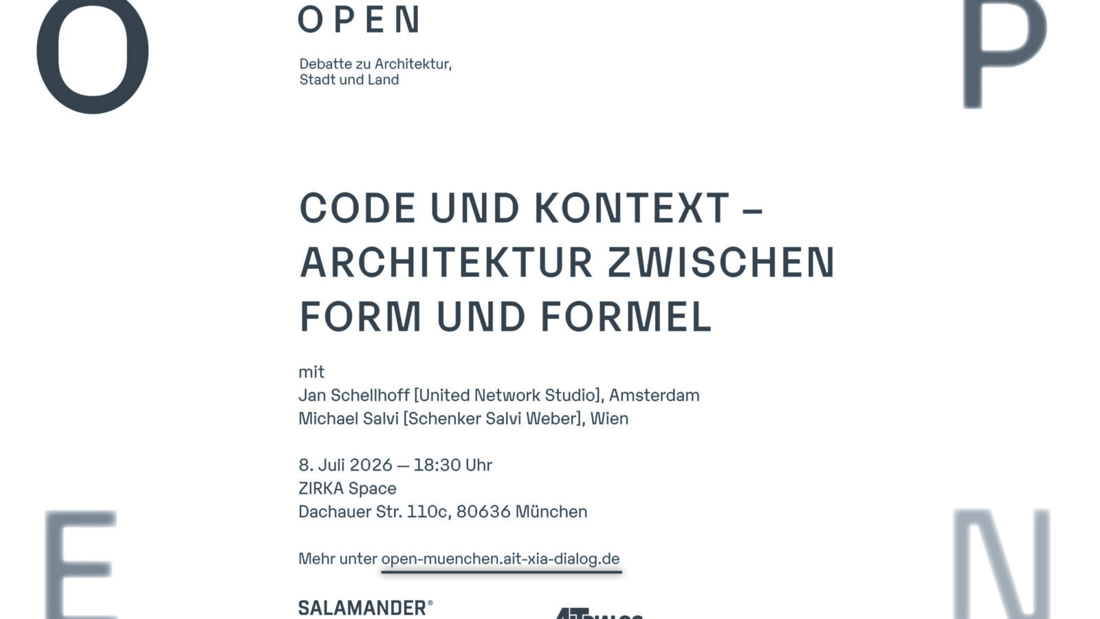 O P E N – Debatte zu Architektur, Stadt und Land – in München