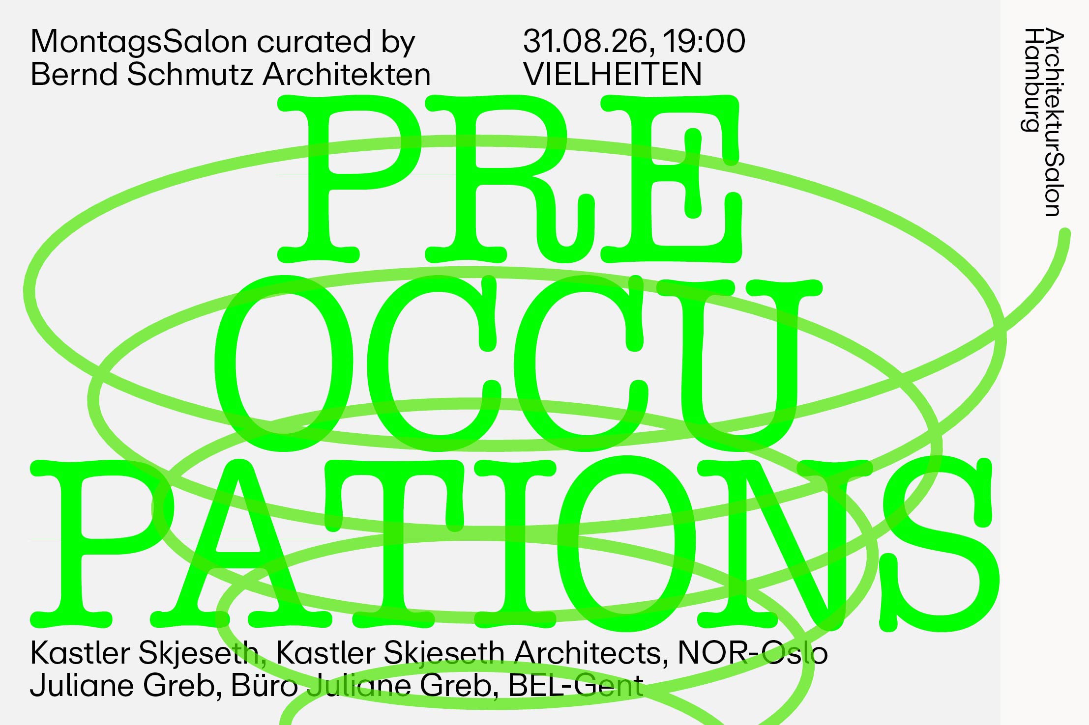 MontagsSalon curated by Bernd Schmutz Architekten