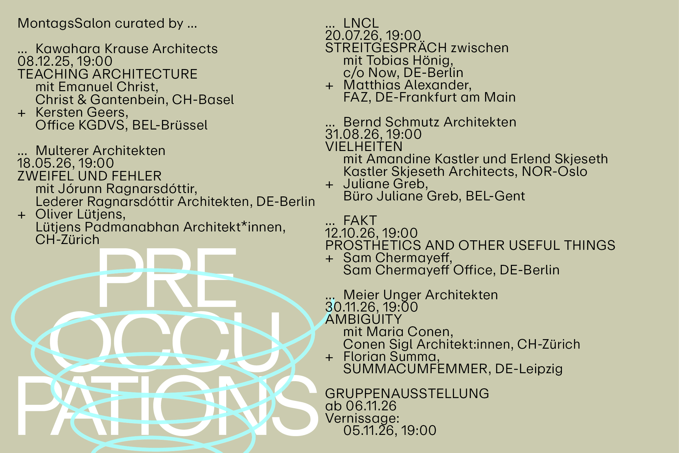 PREOCCUPATIONS